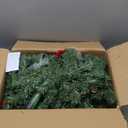 Super Long 8 Modes & Timer 18 Ft Prelit Christmas Garland for Outdoor Indoor Stair Porch 100 Warm White Lights 470 Realistic Snowy Branch Tips Red Berries Pinecone Xmas Garland Decorations Door Mantle