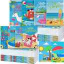 Estune 40 Pcs Summer Beach Coloring Book for Kids Pool Beach Summer Party Favors Mini Small Coloring Book Bulk Birthday Party Gift Classroom DIY Craft Home