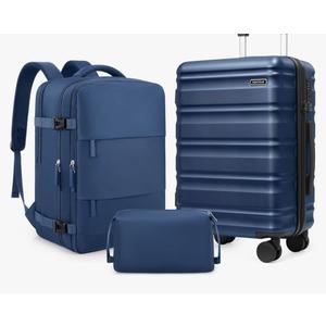 3 Piece Luggage Set 20 Inch Carry On Suitcase with Spinner Wheels, PC Hard Shell TSA Lock, Expandable & Fully Lined Interior, Airline Approved