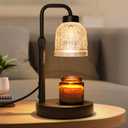 Candle Warmer Lamp with Timer, Dimmable Candle Warmer Lamp, Adjustable Height Candle Lamp, Electric Candle Lamp Warmer with 2 Bulbs, Birthday Gifts for Women Mom Mother's Day Home Decor - Black