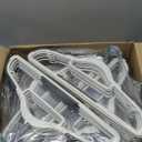 60 Pack Thin Space Saving Hangers, No Slip Clothes Hangers with Non Slip Textured and 360° Hook - Plastic Hanger, Closet Organizer for Shirt, Pants, Suit, Skirt, Coat - Ivory White