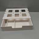 Under Desk Drawer Slide Out Hidden Under Table Storage, White Standing Under Desk Drawers Attachment with 2 Installation Methods (Screw/Adhesive), Large Under Cabinet Drawer for Office/Home