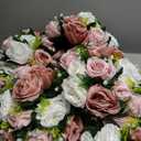 NUPTIO Flower Balls for Wedding Centerpieces - 10 Pcs 9.5 inch Diameter Fake Flower Ball Arrangement Bouquet Party Centerpieces for Tables - Dusty Rose Bouquet Centerpiece Flowers for Wedding Table