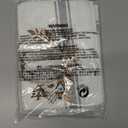 Fall Placemats Thanksgiving White Pumpkin Leaf Branch Tablemats for Dinner Table Gray Stripes Autumn Table Mats for Thanksgiving Day Holiday Cotton Linen Washable Set of 6