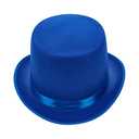 Fuguibadn Top Hats for Adults and Kids Costume Magician Hat Prom Dance Deluxe Felt Tuxedo Dress Up Formal Hat-Unisex (01-Blue, 31cm*27cm)