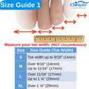 Chiroplax Toe Tubes Sleeves Protectors Cushions Fabric & Gel Lining Separator Tubing Finger, Bunion, Hammer Toe, Callus, Corn, Blister (5 Pack, Size Medium)