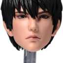 1/6 Scale Male Head Sculpt,Asian Male Plastic Hair Head Carved Carving for 12inch Soldier Action Figure Collection