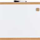U Brands Magnetic Dry Erase Board White Board, 16" x 20", White Pin-It Frame, Includes Marker and Magnet