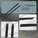 FZJDSD 1Pair Front Right&Left side Windshield Molding Strip Compatible with Dodge Ram 1500 2500 3500 4500 5500 2009-2022 Exterior Windshield Molding Trim Windshield Weatherstrip #68297609AB 68297608AB