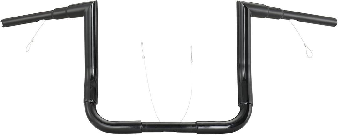 10 Inch Ape Hanger 1.5" Fat Handlebars for Harley 1986-2023 Street Glide, Electra Glide, Ultra Classic, Ultra Limited, Tri-Glide Models, Right Angle Style Bagger Bar for Touring Batwing Fairing, Black