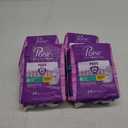 Poise Incontinence Pads & Postpartum Incontinence Pads, 3 Drop Light Absorbency, Long Length, 96 Count (4 Packs of 24), Packaging May Vary