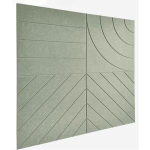 21.65" Large Square Acoustic Panels 4-Pack - Sound Absorbing Wall Panels, Noise Reducing Soundproof Decorative Felt Tiles for Home Office, Studio, Living Room - Sage