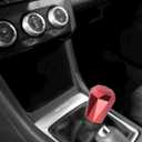 EZAUTO WRAP Universal Red Diamond Shifter Chrome Aluminum Automatic Shift Knob Stick Manal Gear Lever Handle with 3 Threaded Adapters (6cm)