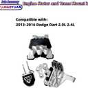 Yllhaoyuan Complete Set of 3 Motor Mounts for 2013-2016 Dart 2.0L 2.4L - Replaces A5674, A5823, A5690, 68081488AH - Fixes Engine Vibration & Shaking