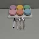 [6 Pack] Salad Dressing Container To Go, 2.7 oz Glass Small Condiment with Lids, Dipping Sauce Cups Set, Leakproof Reusable for Lunch Box Work Trip.