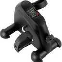 Portable Mini Cycle Bike Foot Pedal Exercise Machine Arm and Leg Recovery Peddler Exerciser Under Desk (Black)