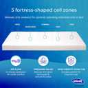 Invacare Hospital Bed Mattress, Long Term Care Pressure Redistribution Medical-Grade Foam Mattress, 5 Fortress Shaped Cells, Fluid-Resistant Removable Cover, Made in The USA