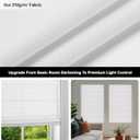 LazBlinds No Drill Light Filtering Roman Shades, White, 28" W x 64" H | No Tools Easy Install Window Blinds, Thermal Insulated Room Darkening with UV Blocking for Bedroom/Living Room