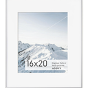 Acovy 16x20 Metal Picture Frame Silver, Aluminum Poster Frame with Removable Mat for 11x14 Photo, 16 x 20 Thin Hanging Frames, Simple and Elegant Decor for Wall Mounting, 1 Pack