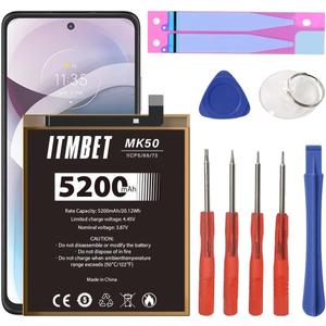 ITMBET for Moto One 5G AcFe XT2113-2 XT2113-5 Battery Replacement, 5200mAh High Capacity MK50 Battery for Motorola Moto G 5G (XT2113-3/2020) with Replacement Repair Tools Kit