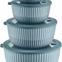 Mixing Bowls with Lids, 8-Piece Airtight Leak-Proof Nesting BPA-Free Bowl Set for Kitchen & Food Storage, Large 4200ml Capacity, Microwave & Dishwasher Safe (Blue)