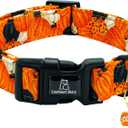 Halloween Dog Collar,Pumpkin Fall Dog Collars for Large Puppy Dogs Party