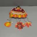 Happy Thanksgiving Turkey Door Hanging for Front Porch, Autumn Farmhouse Hanging Sign for Fall, Harvest & Holiday Decorations - Made of Thick Cardstock