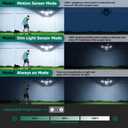 4500LM Solar Lights Outdoor, 4 Adjustable Heads Motion Sensor Lights, 3 Modes, 6500K, IP65 Waterproof Solar Security Wall Lights, Remote Control Flood Lights, Garden, Outside, Backyard, 2 Pack