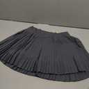 Pleated Tennis Skirts Womens Athletic Golf Skorts Workout Skirt with 2 Pockets on Liner Shorts Grey M
