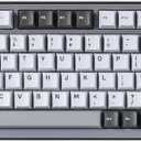 YUNZII B75 Mechanical Keyboard,75% Layout with Knob,Hot Swappable RGB Backlit Gasket Mounted, Creamy Typing, Double-Shot PBT Keycaps,Cherry Profile,for Win/Mac(Dark Grey, Milk V2 Linear Switch)