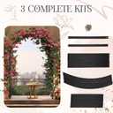 Gisafai 3 Pcs Metal Garden Arch Trellis Wedding Arches Pergola Arbor 7.9 Ft, Two Way Assemble, Durable Wedding Trellis Archway for Climbing Plants Outdoor Bridal Party Decoration (Black)