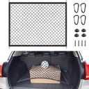 BAILALIBO Cargo Net Stretchable, Adjustable Elastic Trunk Mesh Nets with Metal Hook Universal for SUV, Trucks, Car Exterior Accessories for Secure Storage (32x24 inch)