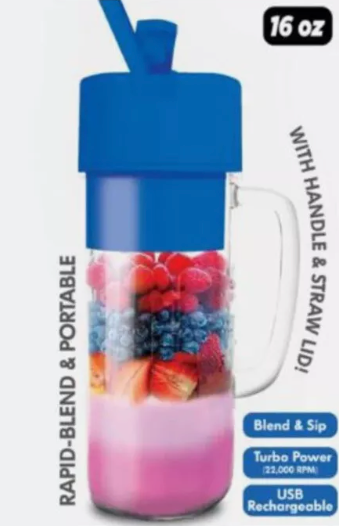 Better Blender Turbo Power USB Rechargeable 16 Oz