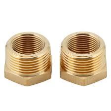 2 Pack Replacement 1/4 Inch NPT Male x 1/8 Inch NPT Female Brass Hex Bushing Reducer for Interstate Pneumatics FB402