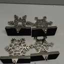 Homyplaza Christmas Stocking Holders for Mantle Weighted Metal Stocking Hangers Hooks for Fireplace Christmas Decorations (Set of 4)