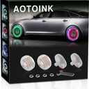 Car Wheel Tire Lights, 4Pcs Solar LED Car Wheel Nozzle Air Valve Cap Light with Motion Sensors Flash Colorful RGB Warning Decorative Neon LED for Cars Motorcycles Bicycles