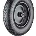 Wheelbarrow Tires 4.80.4.00-8 Flat Free, 14.5" Solid Tire and Wheel, Fit 4.80/4.00-8, 3.50/3.50-8, 4.00-6 Wheelbarrow Wheels, with 3" Centered Hub, 5/8" or 3/4" Bearings and Adapter Kit