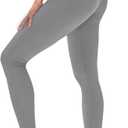 TNNZEET High Waisted Leggings for Women - No See Through Tummy Control Cycling Workout Yoga Pants with Pockets Reg & Plus, L