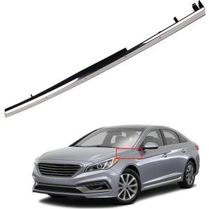 Left Driver Side Upper Chrome Molding Garnish Trim Replacement for Hyundai Sonata 2011-2014