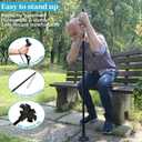 Walking Cane Foldable for Men & Women Seniors for Balance,Self Standing Folding Cane,Height Adjustable Anti-Slip Lightweight Alloy Walking Stick Collapsable for Travel Mobility Aid