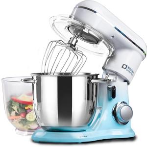 Kitchen in the box Stand Mixer, 4.5QT+5QT Two bowls Electric Food Mixer, 10 Speeds 3-IN-1 Kitchen Mixer for Daily Use with Egg Whisk,Dough Hook,Flat Beater 