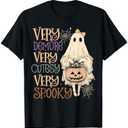 Very Demure Very Cutesy Very Spooky Funny Halloween Ghost T-Shirt,M