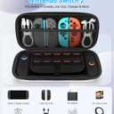 ZOVIKKIC Switch 2 Case for Nintendo Switch 2, Hard Shell Travel Case with 10 Game Card Slots, Slim Protective Carrying Bag for Console & Accessories (White)