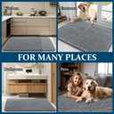 OLANLY Dog Door Mat for Muddy Paws 36x24, Absorbs Moisture and Dirt, Absorbent Non-Slip Washable Doormat, Quick Dry Chenille Mud Mat for Dogs, Entry Indoor Entryway Carpet for Inside Floor, Grey