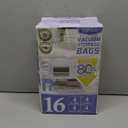 16 Pack Vacuum Storage Bags with Hand Pump, 4 Jumbo/4 Large/4 Medium/4 Small 80% Storage Space Saving, Sturdy Leak-Free Space Saver Vacuum Seal Bags for Clothing, Vacuum Compression Bags for Travel