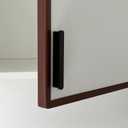 Slimline Cabinet Door Edge Protector, 3/4" Self Adhesive Peel and Stick Rubber Edge Guards, Flexible U Shaped Strips for Kitchen & Garbage Drawer Fronts, Edge Trims for Desks and Shelfves, Black, 10Ft