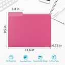 Two Tone Color File Folder 8.5 x 11 Inch,100 Packs Pink File Folders,1/3 Cut Tabs File Folder Letter Size,Manila File Folders for Office,School and Home,Organization