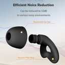 3 x Ear Plugs for Sleeping Noise Cancelling Sleep Earplugs Reusable Silicone Hearing Protection Earplug, 45dB Noise Reduction, 4 Sized Earplug with Case, Apply to Live Events, Musicians, Sports(Black)