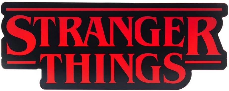 Paladone Stranger Things Shaped Logo Light, 30cm (11.8") Wide Wall or Desk Lamp with USB or Battery Power, Phase & Pulse Modes, Officially Licensed Netflix Merchandise