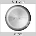 Stainless Steel Plates Silver Lightweight Unbreakable Dinner Dishes Plates Set Feeding Serving Camping Reusable and Dishwasher Safe (12Pcs 8 Inches)